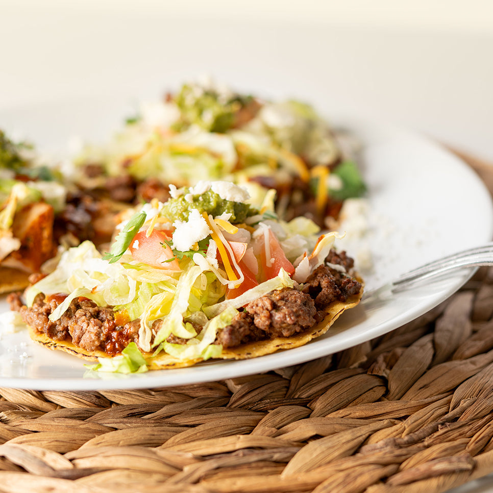 Spicy Beef Tostadas